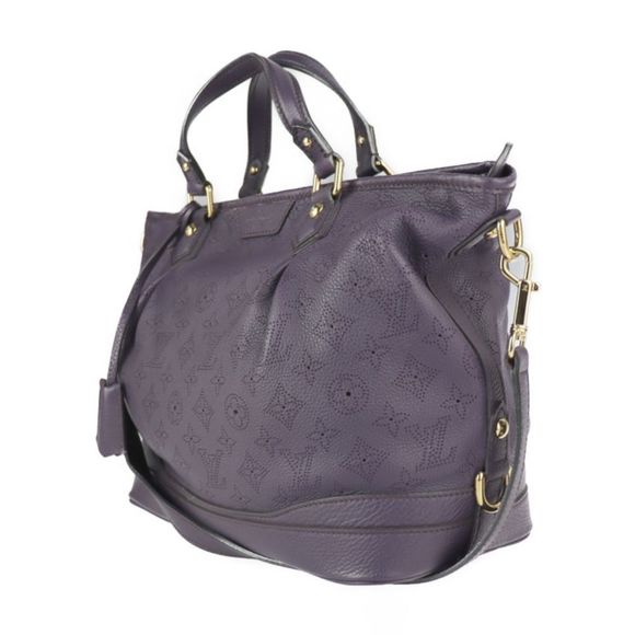 Louis Vuitton Stella PM Handbag Monogram Purple Gold Shoulder Tote Bag - Picture 2 of 9